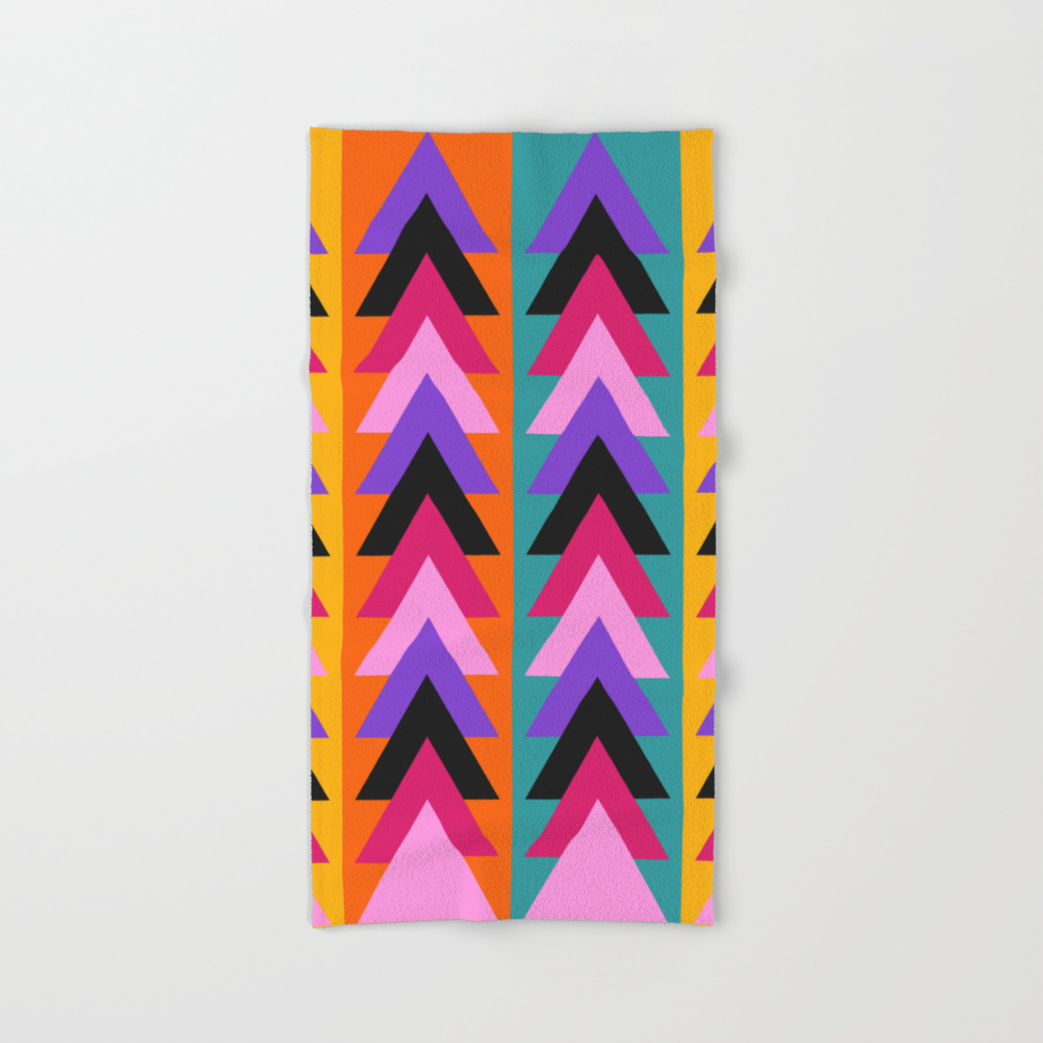 bright striped bath towels