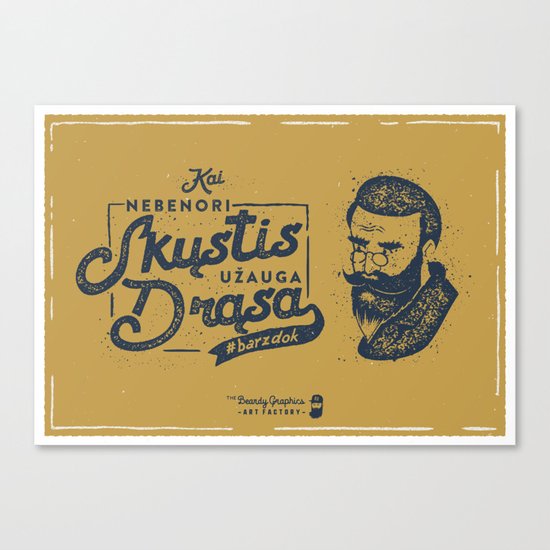 No Shave November Lithuania Canvas Print