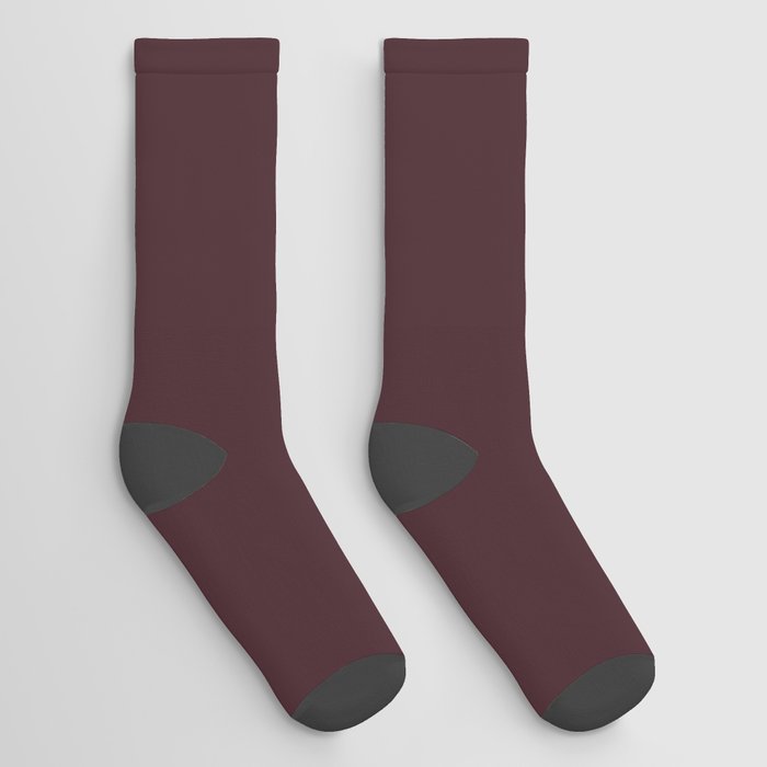 Black Cherry Brown Socks