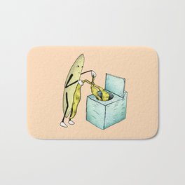 Banana Laundry Bath Mat | Dirtyclothes, Illustration, Responsibility, Banana, Washingmachine, Fruit, Working, Drawing, Funny, Clever 