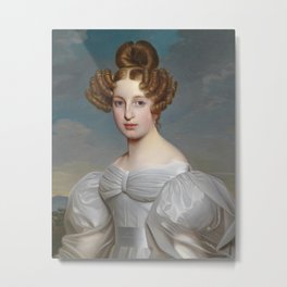 Portrait of Elise Dorothea Friederike by Ernst Thelott Metal Print