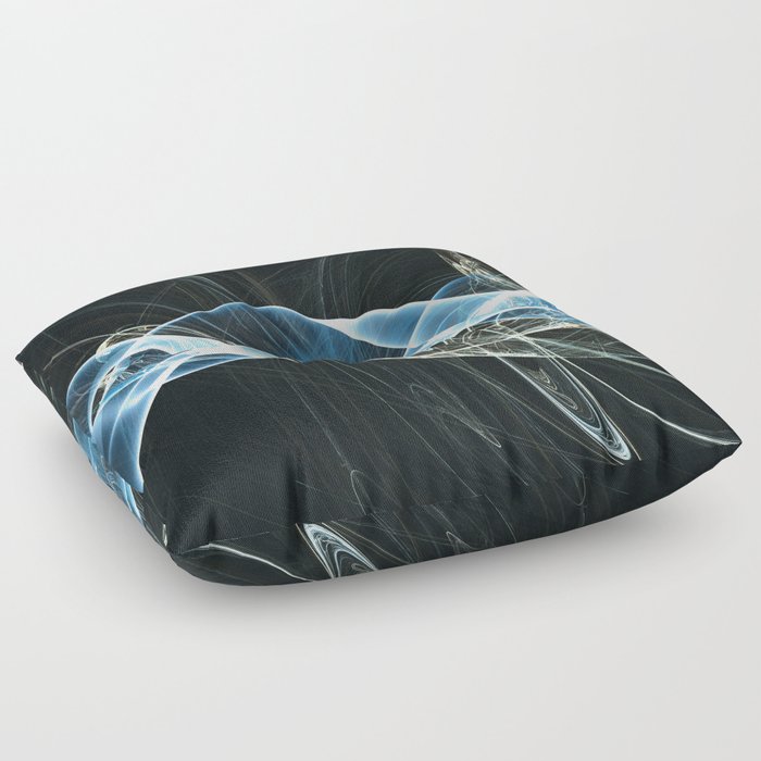 Abstract Wave Light Floor Pillow