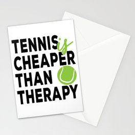 Tennis is cheaper than therapy Stationery Card