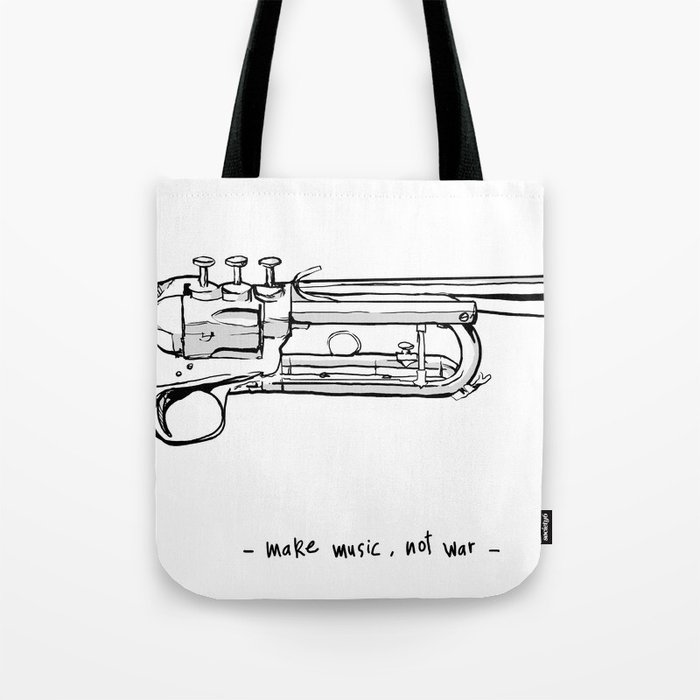Make Music Not War Tote Bag By Abelfdez Make Music Not War Tote Bag By Abelfdez