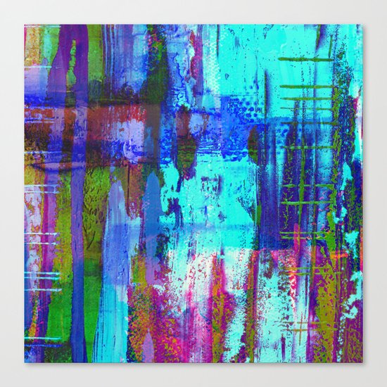 Electric Abstract - Textured, painting Canvas Print