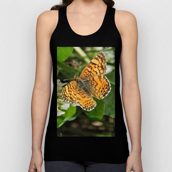 A Mylitta Crescent Butterfly at Rest Unisex Tank Top