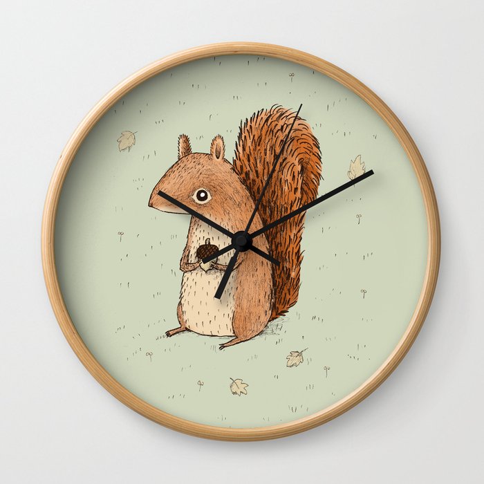 Sarah the Squirrel Wall Clock
