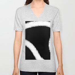 Black and white wave 2 V Neck T Shirt