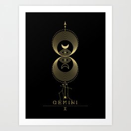 Gemini Zodiac Constellation Art Print