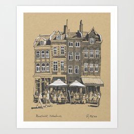 A Slice of Townhouses in Maastricht, The Netherlands Art Print