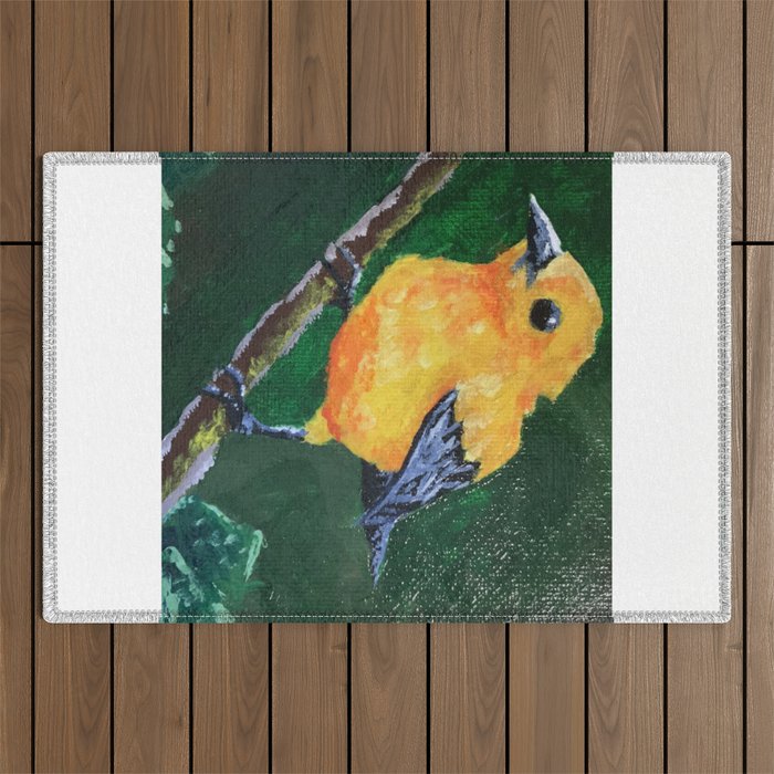 A Yellow Bird  Outdoor Rug