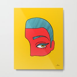 A piece of face Metal Print