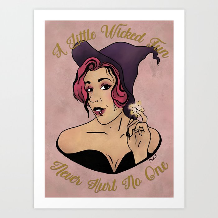 A Little Wicked Pin-Up Art Print