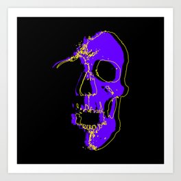 Skull - Purple Art Print
