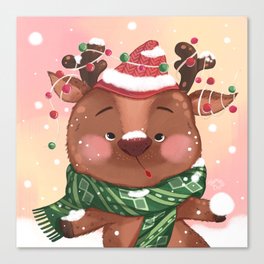 Red Nosed Reindeer Canvas Print