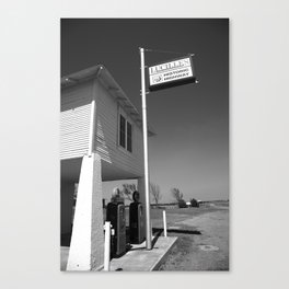 Route 66 - Lucille's Gas Station 2012 #2 BW Canvas Print