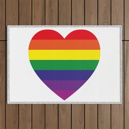 Rainbow Heart | Rainbows |  Outdoor Rug