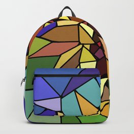 Glass Window Backpack | Digital, Sunflower, Colorful, Angles, Other, Glasswindow, Painting, Geometric, Abstract 