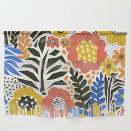 Paper cut Flower Meadow Modern Collage Pattern Wall Hanging