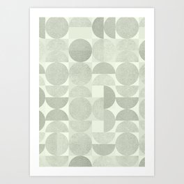 Sage green geometric pattern Art Print