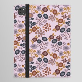 Rustic Fall Blooms on Lavender iPad Folio Case