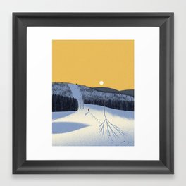 Early Morning Skiing (2020) Framed Art Print