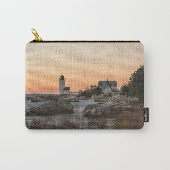 Autumn Lighthouse at sunset Carry-All Pouch