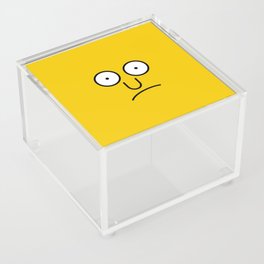 type face: um? yellow Acrylic Box