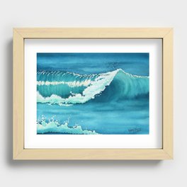 happiness comes in waves Recessed Framed Print