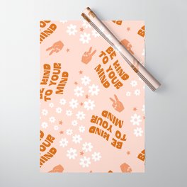 Be Kind To Your Mind Mental Health Pattern Wrapping Paper