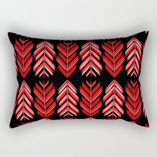 Red feathers Rectangular Pillow