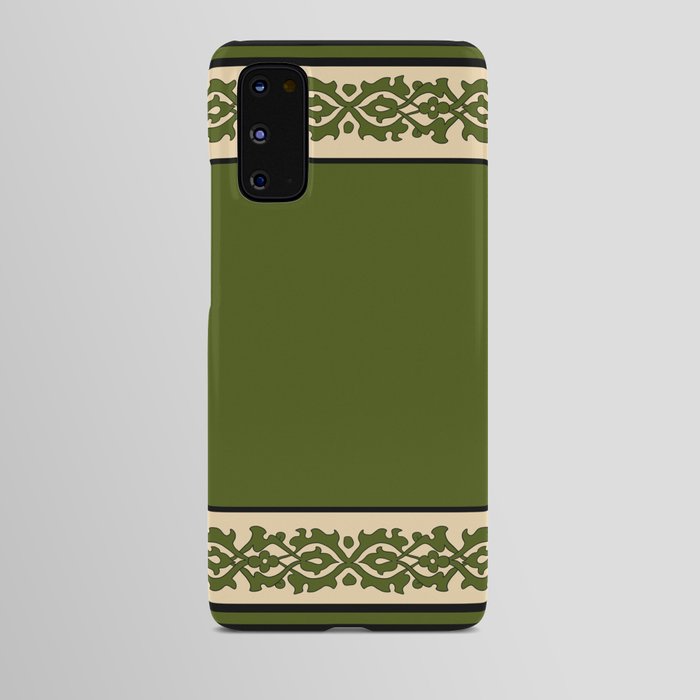 Oriental rug green and beige Android Case