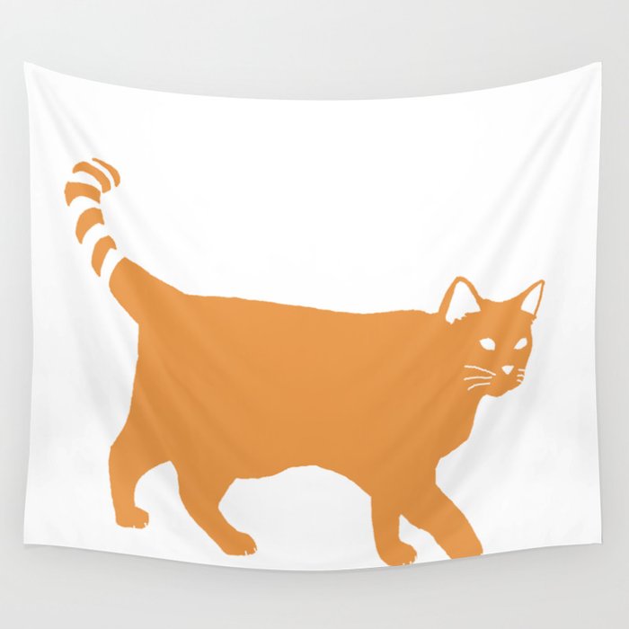 Orange Cat Wall Tapestry