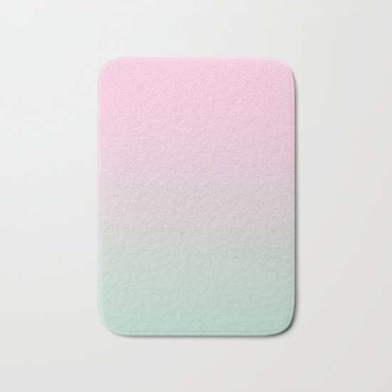 Keelee - ombre pastels minimal canvas art painting sunset nursery baby room art Bath Mat