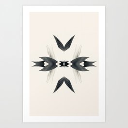 Royal 02 symmetry, collection, black and white, bw, set Art Print