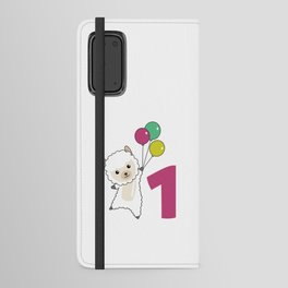Alpaca First Birthday Balloons For Kids Android Wallet Case