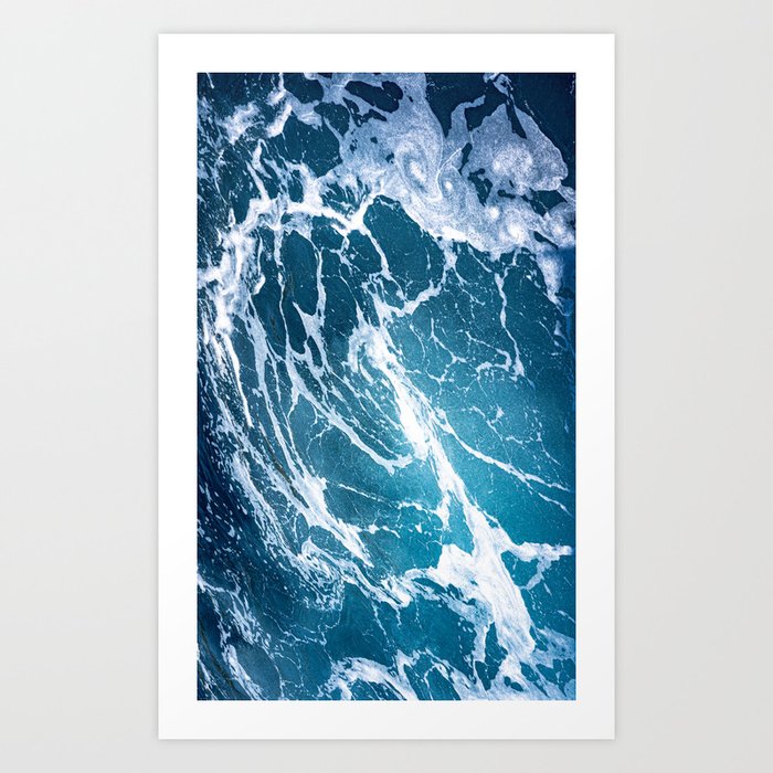Sea splash painting Art Print