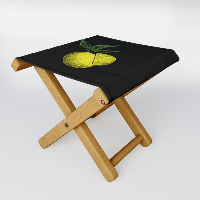 Lemon Fruit Retro Lemonade Folding Stool