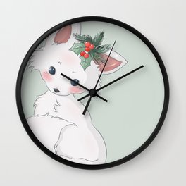 Christmas with Freya Wall Clock