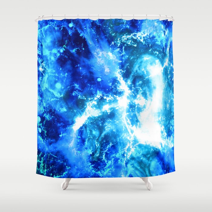 Blue Cosmos Shower Curtain