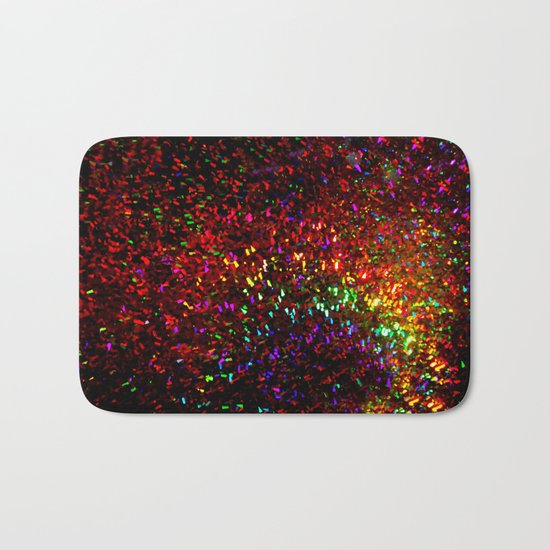 Fascination in gold-photograph of colorful lights Bath Mat