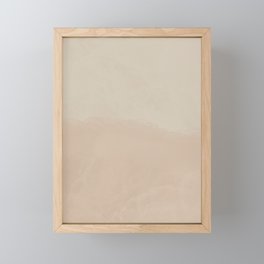 Neutral Pink Beige Gradation Texture Painting Framed Mini Art Print
