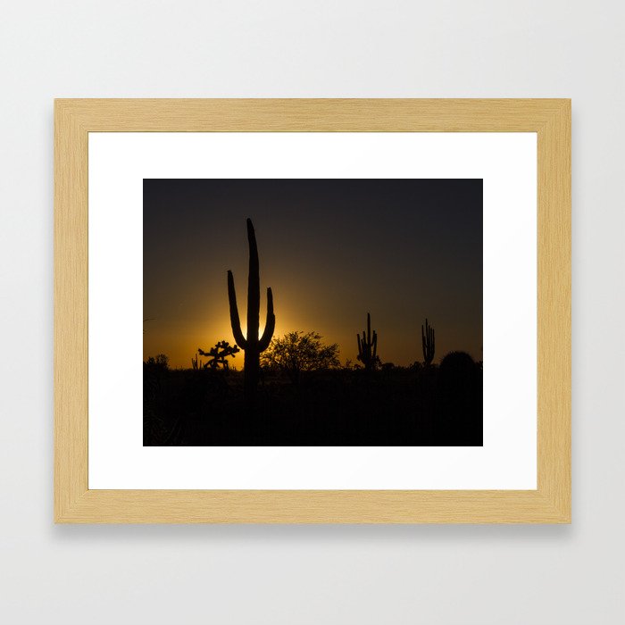Seguaro Sunset Framed Art Print