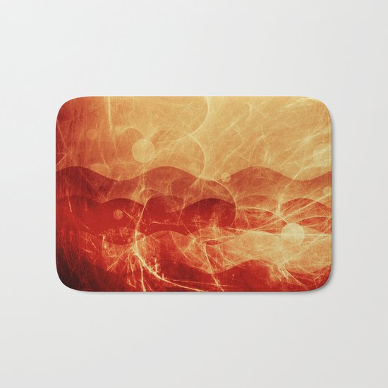 Energy Waves - Fire Version Bath Mat