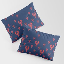 Lobster Squadron on navy background. Pillow Sham