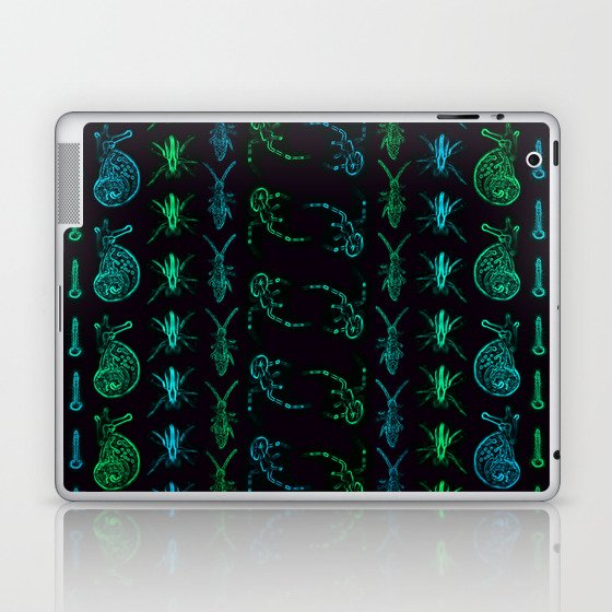 Neon Insect Stripes 2 Laptop & iPad Skin