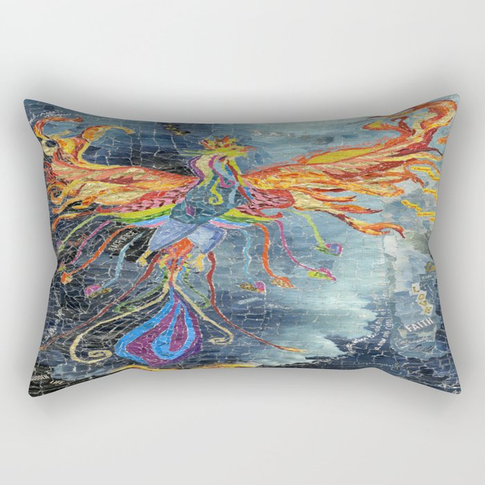 The Phoenix Rising From the Ashes Rectangular Pillow