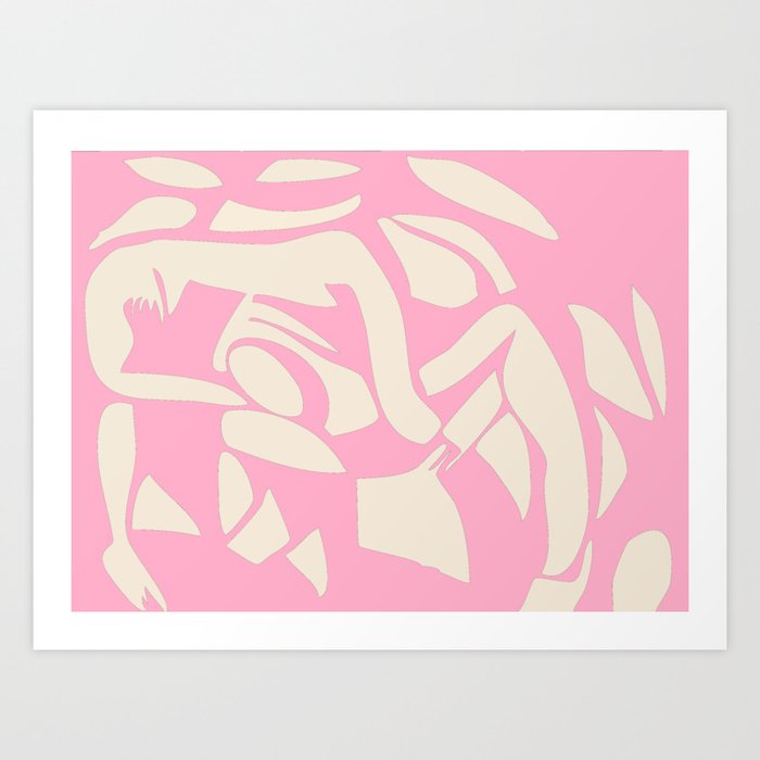 Modern Wrestling - Pink Art Print