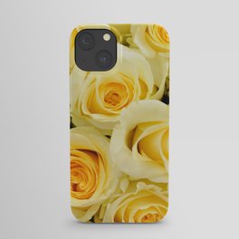 soft yellow roses close up iPhone Case