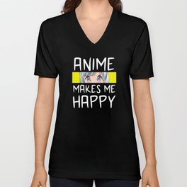 Anime Kawaii Saying for Boys and Girls V Neck T Shirt